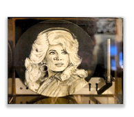 Eric Popp, 29	Dolly Parton. 2 1/4" vinyl record. Acrylic paint. 3 1/4" x 2 1/2" record player base.