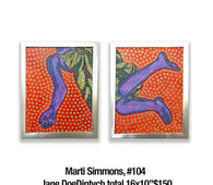 Marti Simmons, 104	Jane DoeDiptych total 16x10”$150