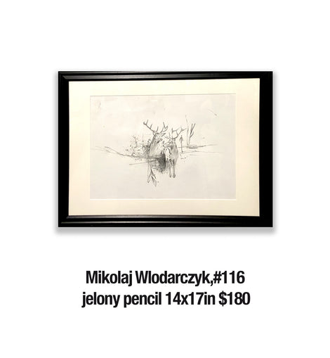 Mikolaj Wlodarczyk,116	jelony pencil 14x17in $180 (suplement photo)