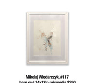 Mikolaj Wlodarczyk, 117	barn owl 14x17in mixmedia $250