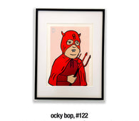 ocky bop, 122	“the devil, boppy hill” (pink) $90 12x16 framed