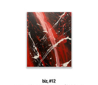 biz, 12	black, white and red all over, $200 24x20