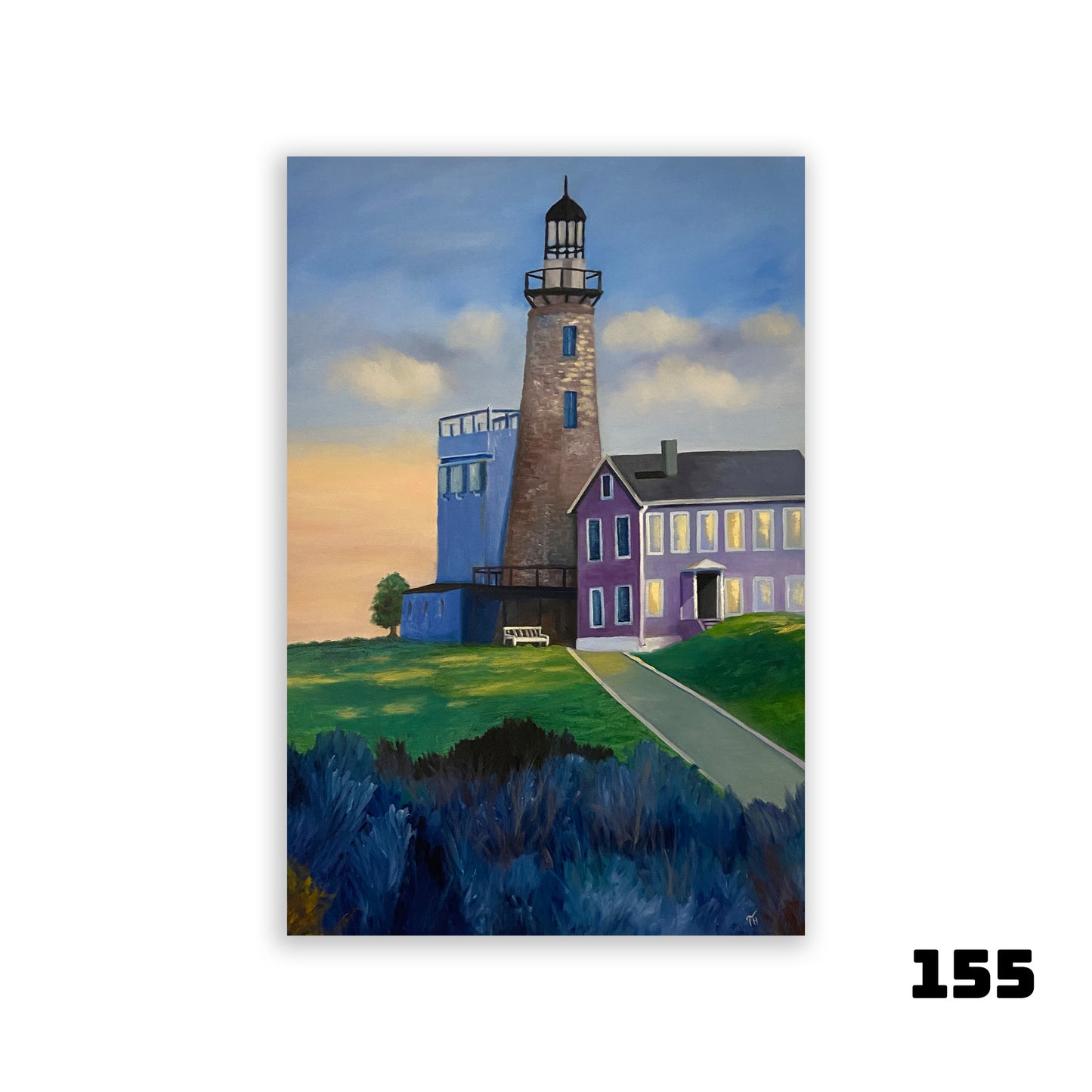 Tetyana Hubska, 155, Lighthouse, New York, Oil on canvas, 24” x 36”	$480	@tetyanahubska.art