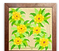 Linwood Nichols, 84	"Six Yellow Flowers" 12x12 Acrylic $125.00