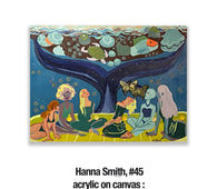 Hanna Smith, 45	acrylic on canvas : ‘Whale Tail’, 35 x 25 inch , $250