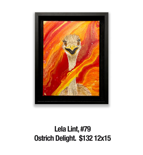 Lela Lint, 79	Ostrich Delight.