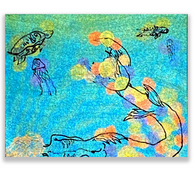 Destinee Uffer	#26 "Iridescent Mermaid", 8" x 10" ,$55